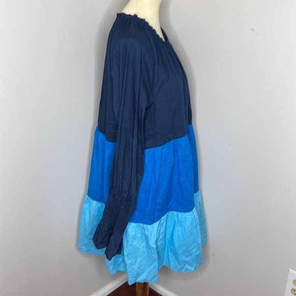 Figue Bella Short Dress Blue Color‎ Block - Picture 7 of 12